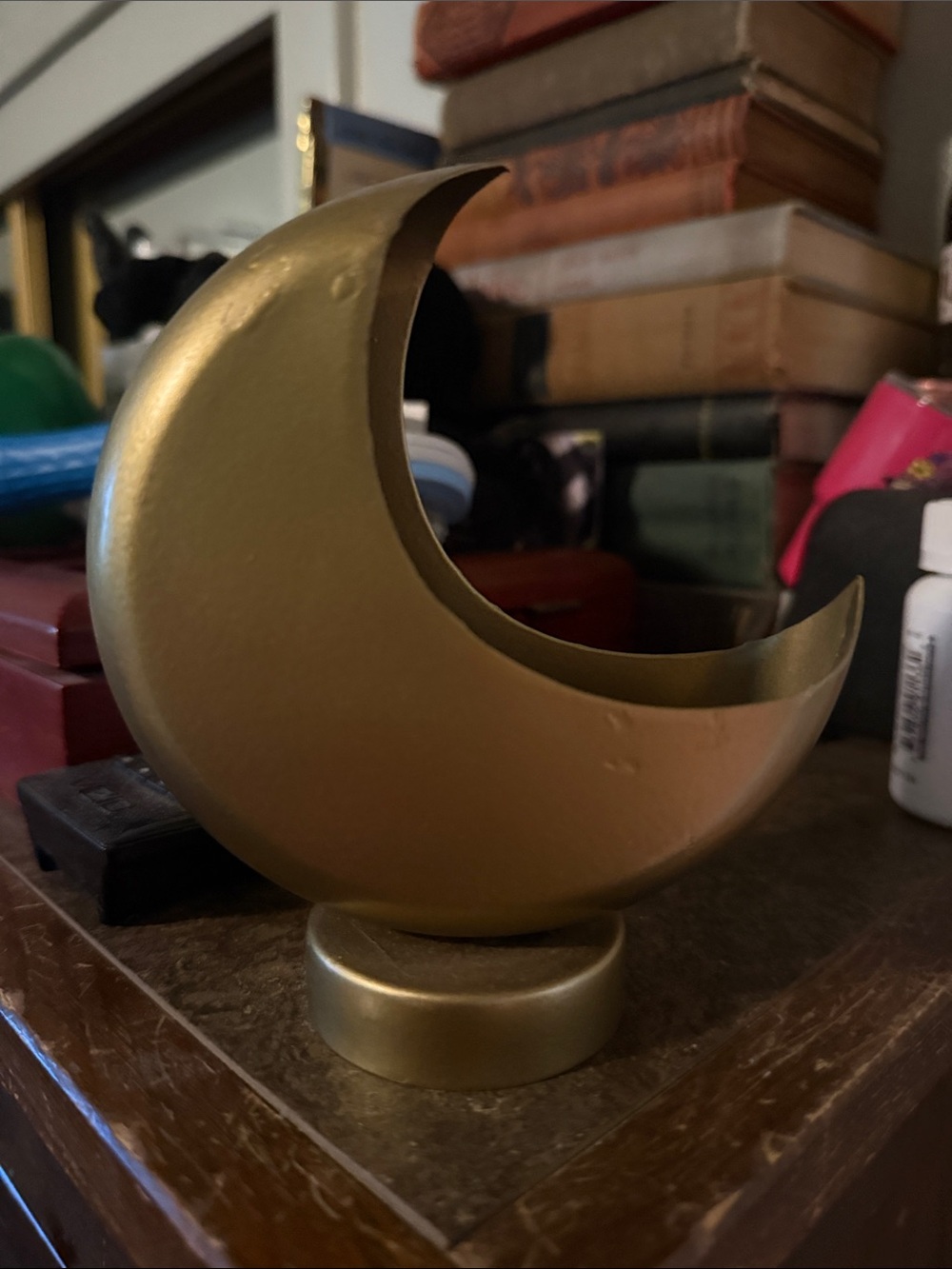 Urban Outfitters Metallic Gold Crescent Table Sculpture